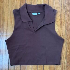 Sunday Best Dark Brown Crop Top